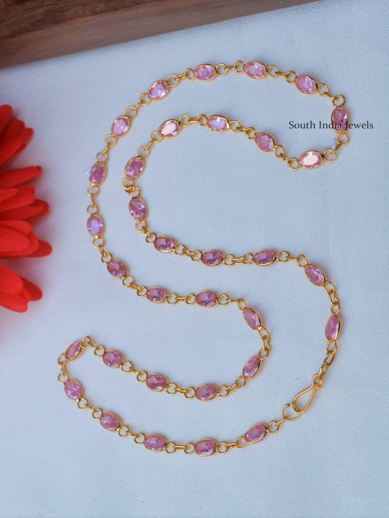 Beautiful Pink Simple Design Chain