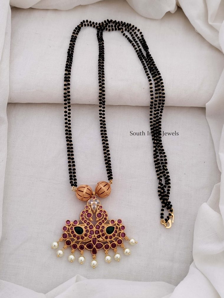 Dual Peacock Pendent Mangalsutra