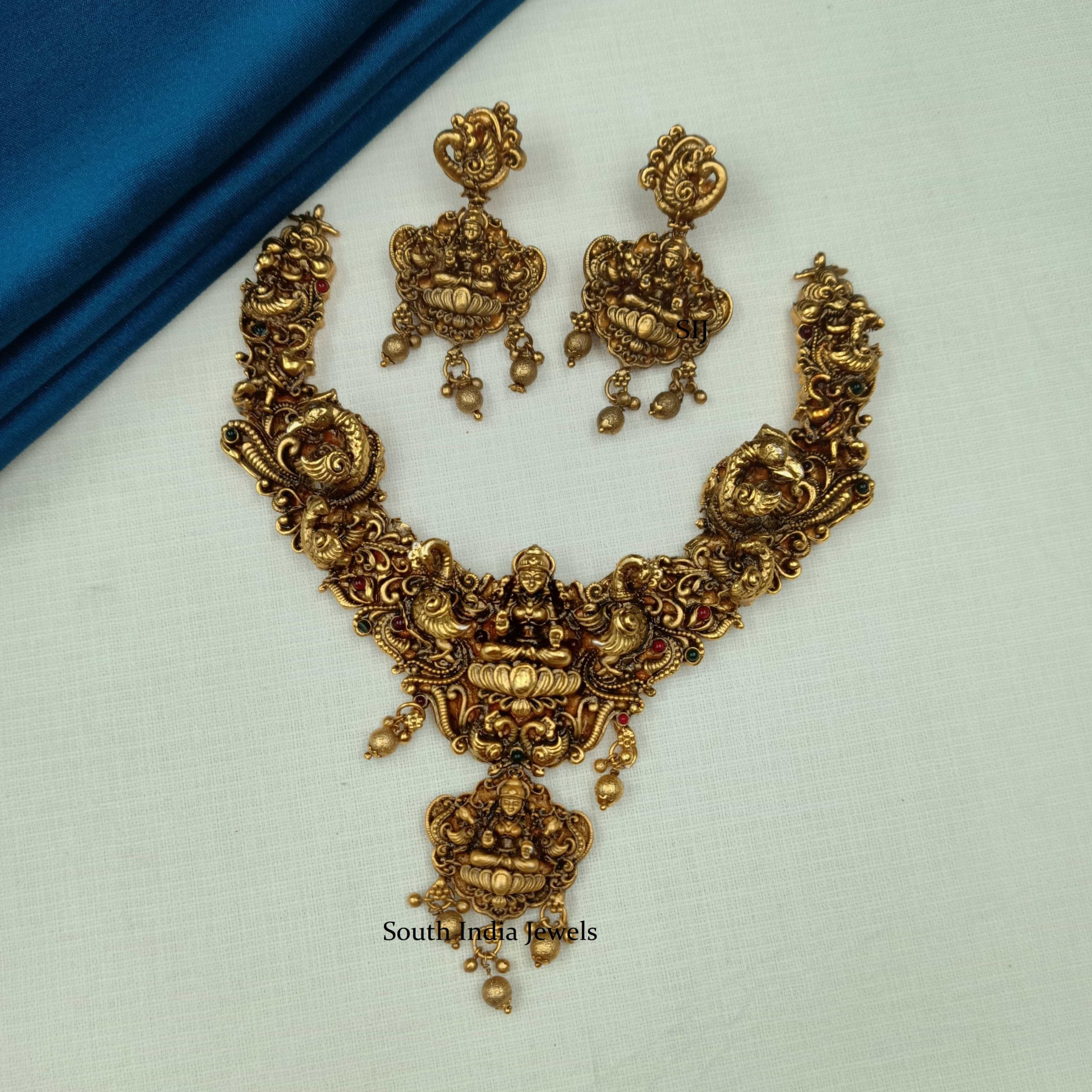 Antique Temple Goddess Necklace - South India Jewels