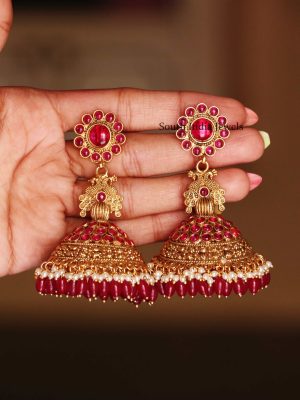 Elegant Peacock Design Jhumkas
