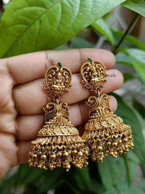 Exquisite Lakshmi Design Jhumkas