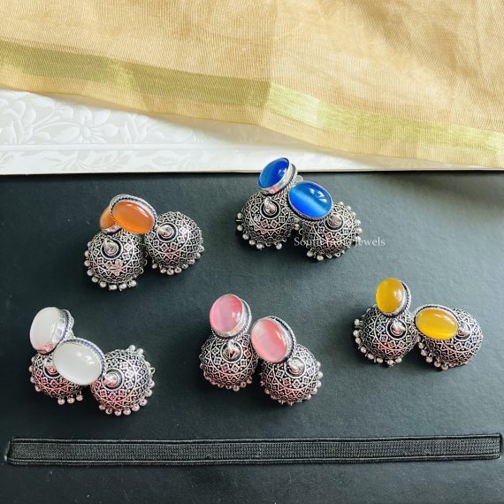 German Silver Designer Jhumkas