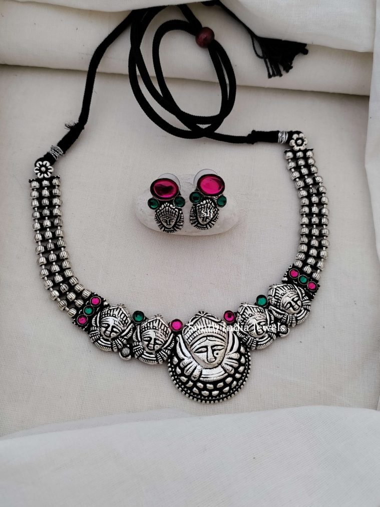 German Silver Maa Devi Necklace