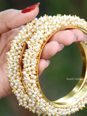 Gorgeous White Pearl Bangles