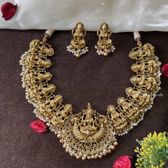 Antique Lakshmi Necklace - South India Jewels