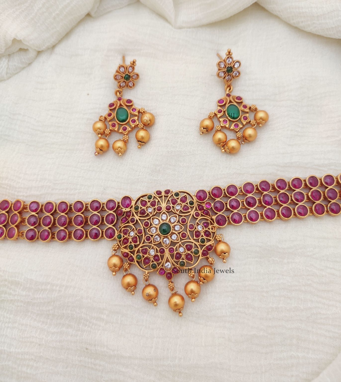 Kemp Designer Choker - South India Jewels Online Stores