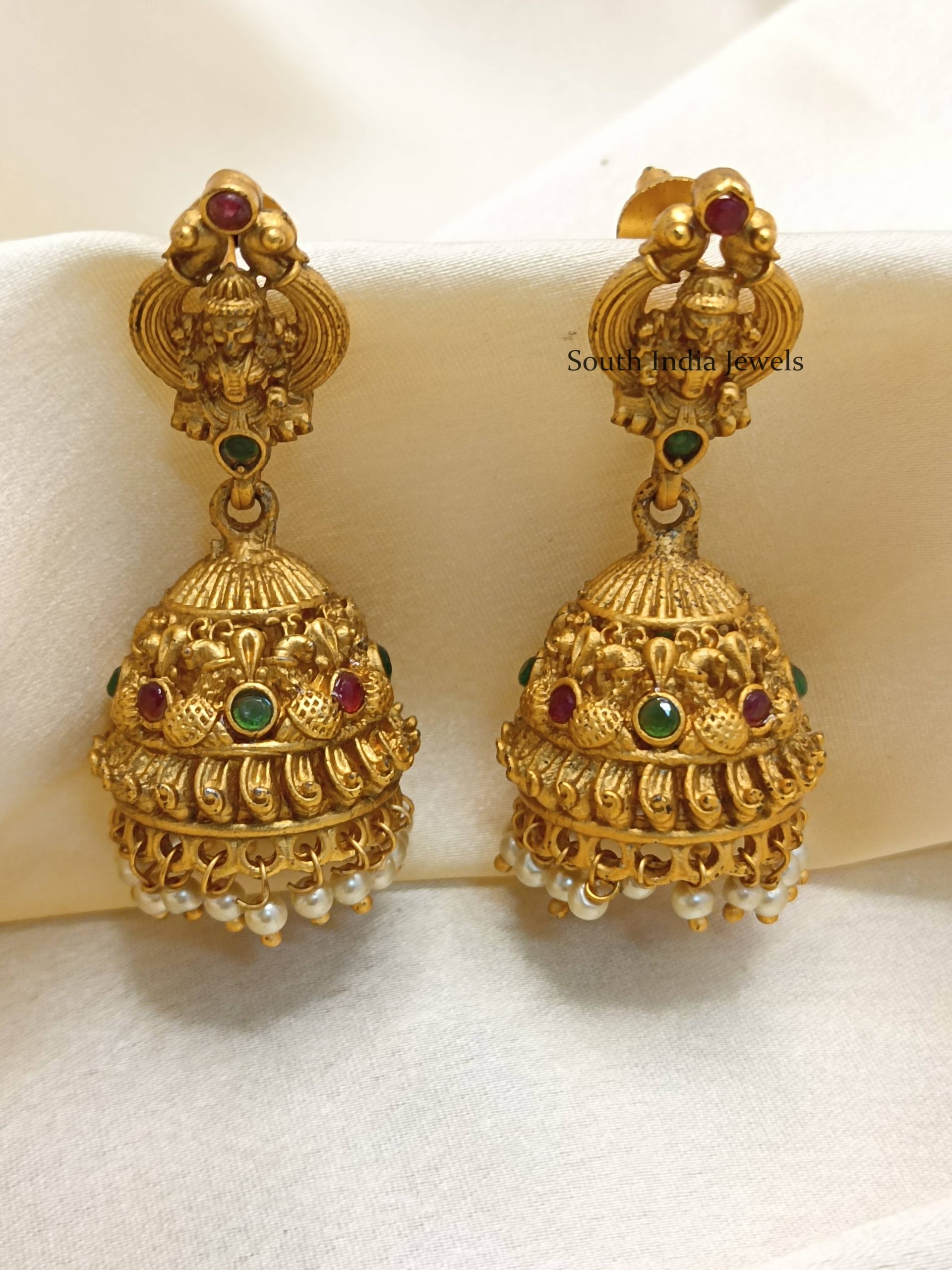 Gorgeous Shivadanair Jhumkas - South India Jewels