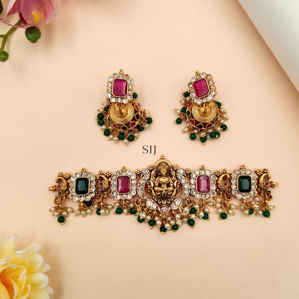 Lakshmi High Neck Gemstone Choker