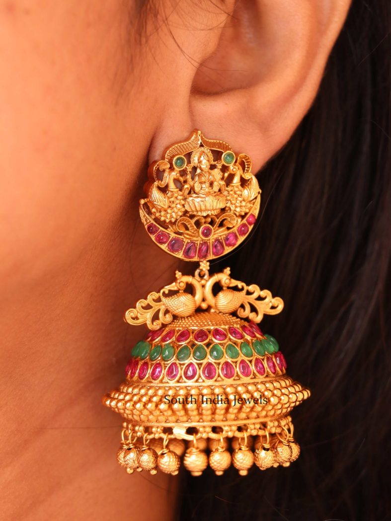 Pretty Lakshmi & Peacock Jhumkas