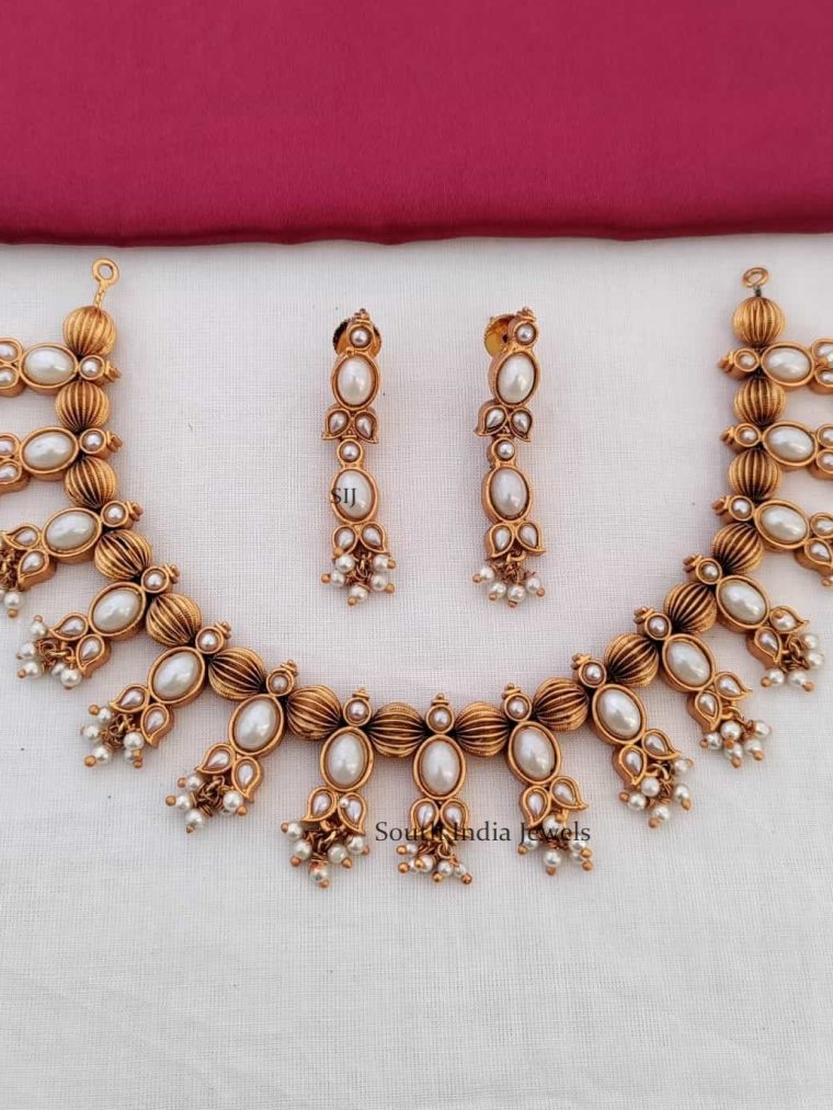 Pretty Pearl Guttapusalu Necklace