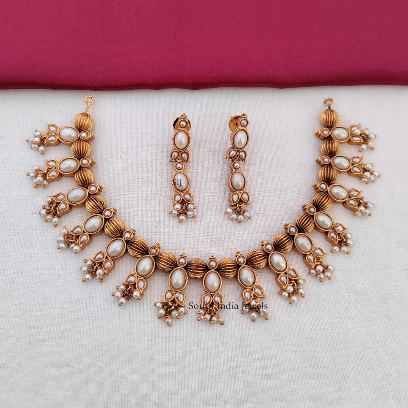 Pretty Pearl Guttapusalu Necklace