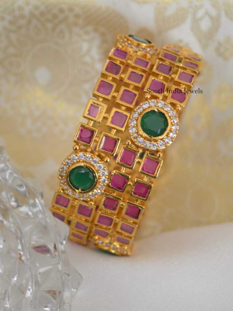 Rich Ruby Emerald Bangles