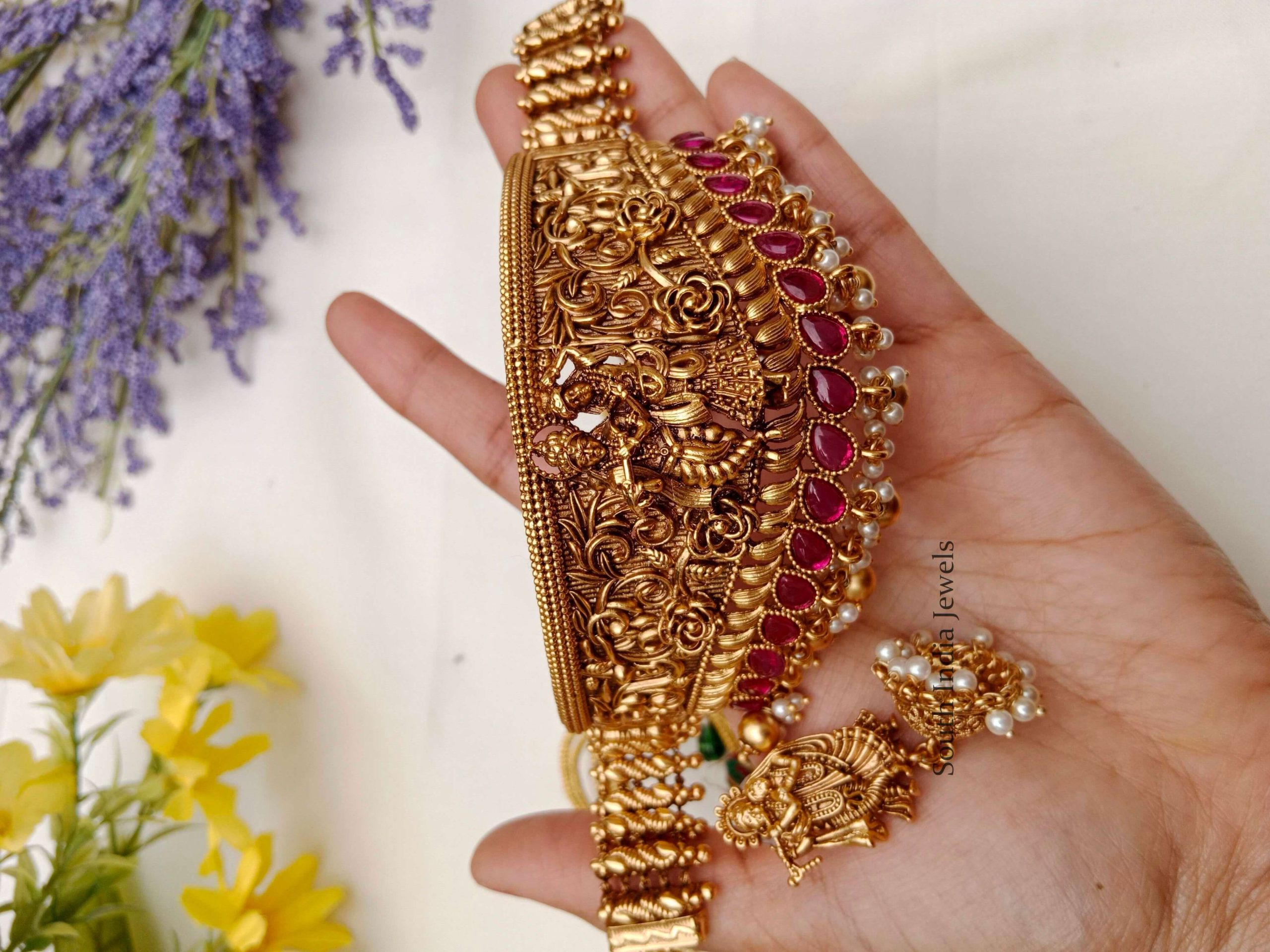 Stunning Krishna Antique Choker (2)