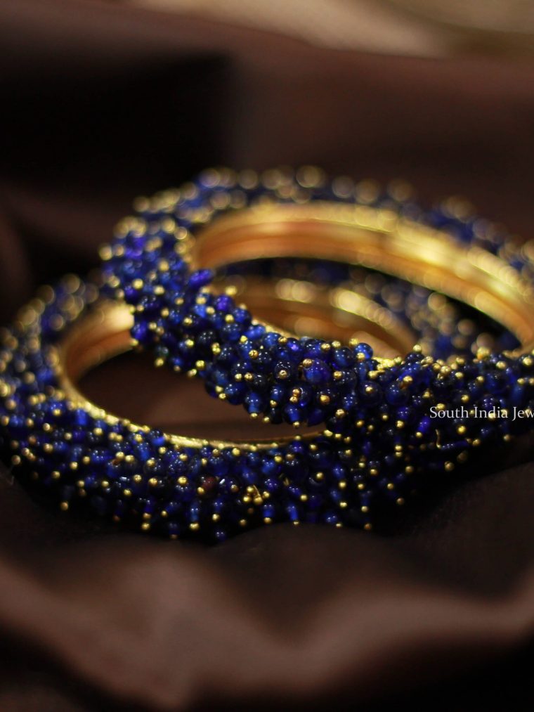 Beautiful Blue Beads Bangles