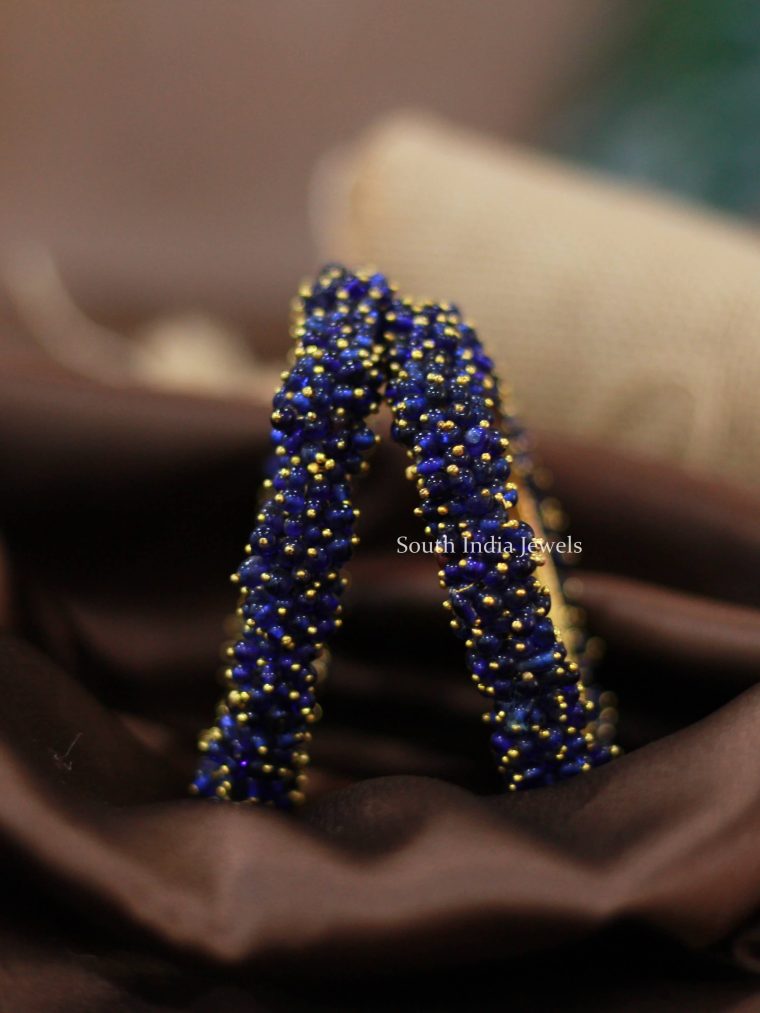 Beautiful Blue Beads Bangles