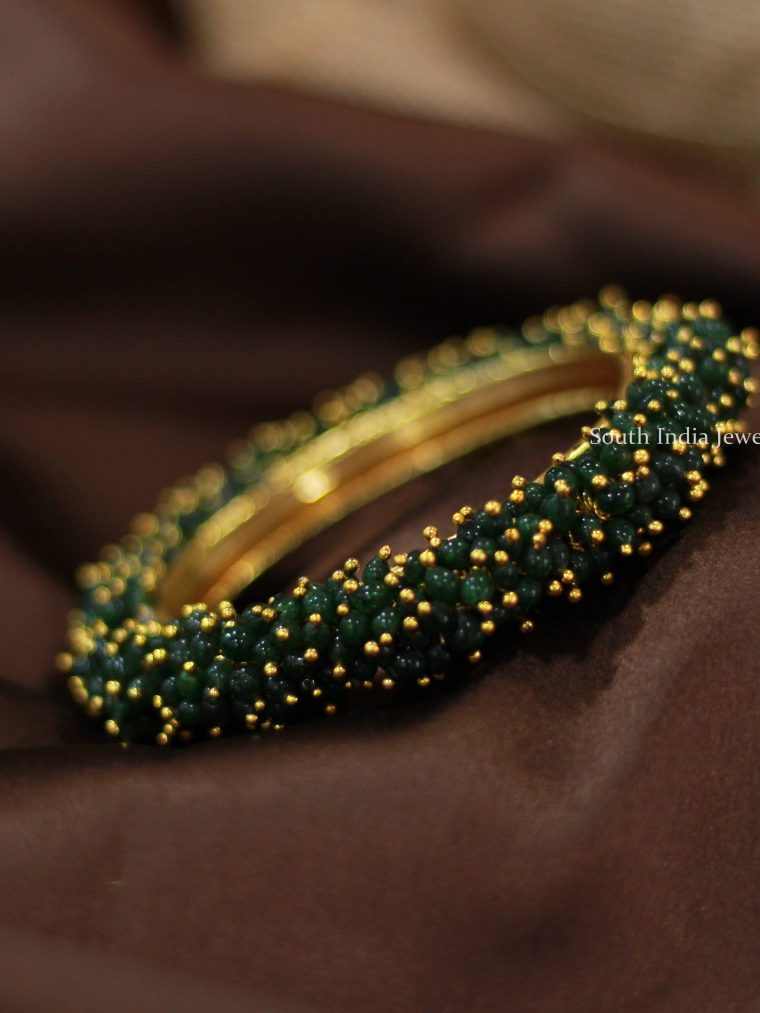 Green Beads Designer Bangles