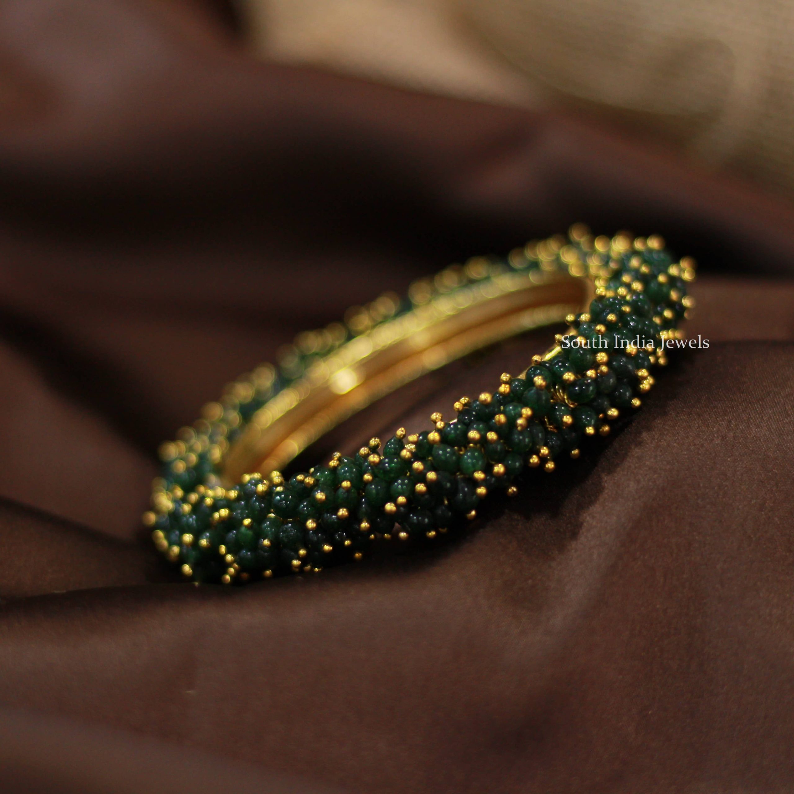 Green Beads Designer Bangles