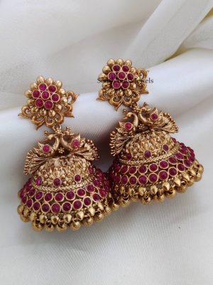 Antique Peacock Jhumkas