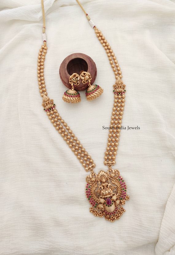 Lakshmi Three Layered Haram - South India Jewels