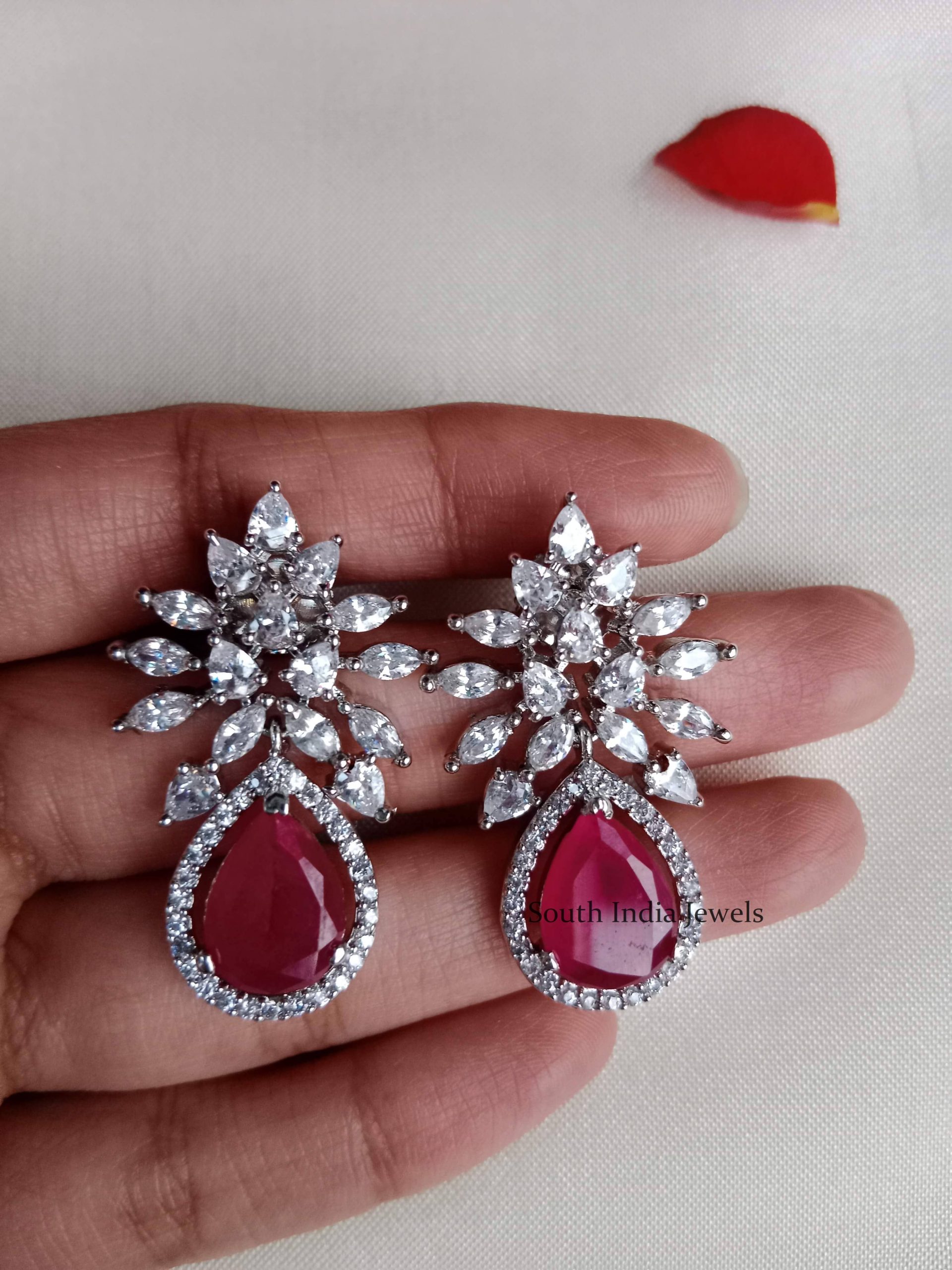 Fashionable American Diamond Earrings  Studs