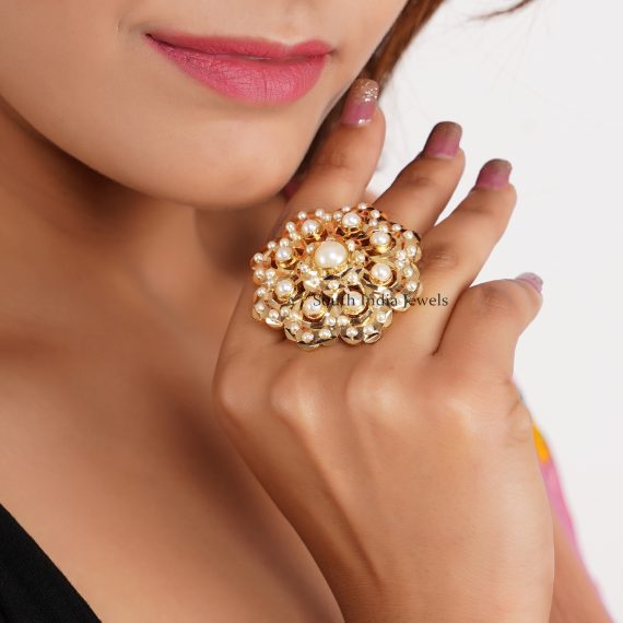 Beautiful Pearl Jadau Ring