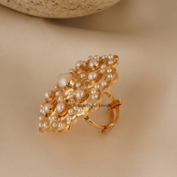 Beautiful Pearl Jadau Ring