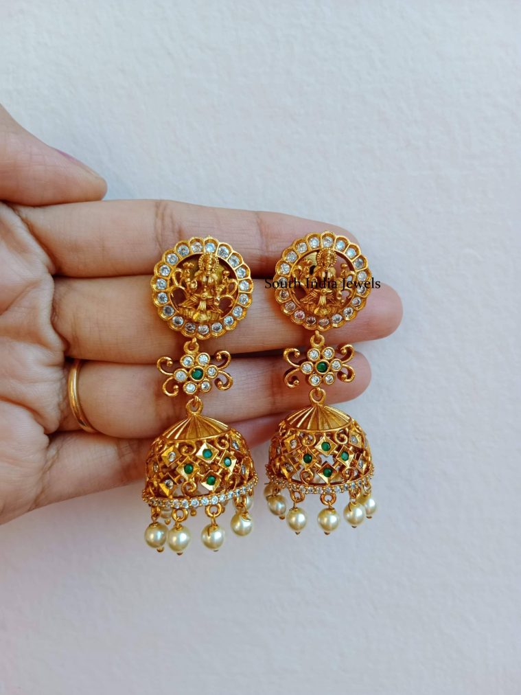 Classic Goddess Lakshmi Jhumkas