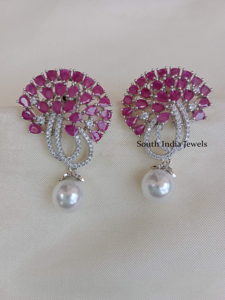 Gorgeous Pink Stone Earrings