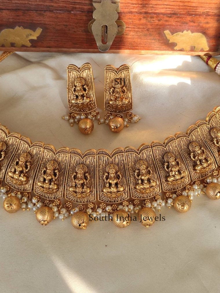 Marvelous Gold Lakshmi Necklace