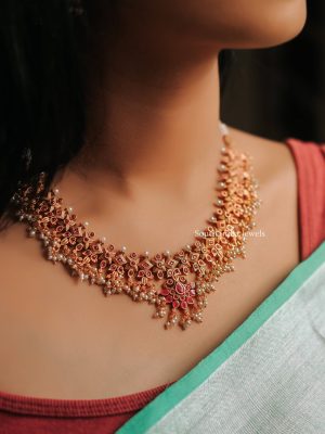 Stunning Ruby Guttapusalu Necklace