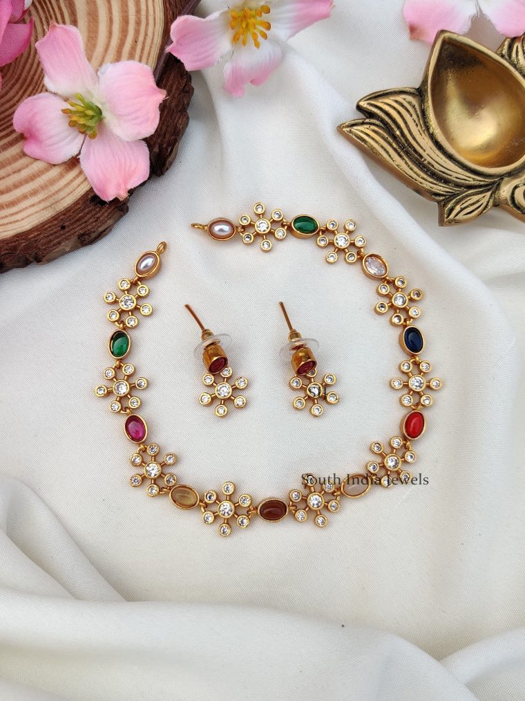 Navarathna Stones Designer Necklace