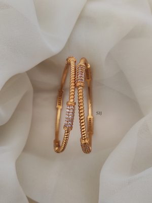 Artificial CZ Stone Bangle Set