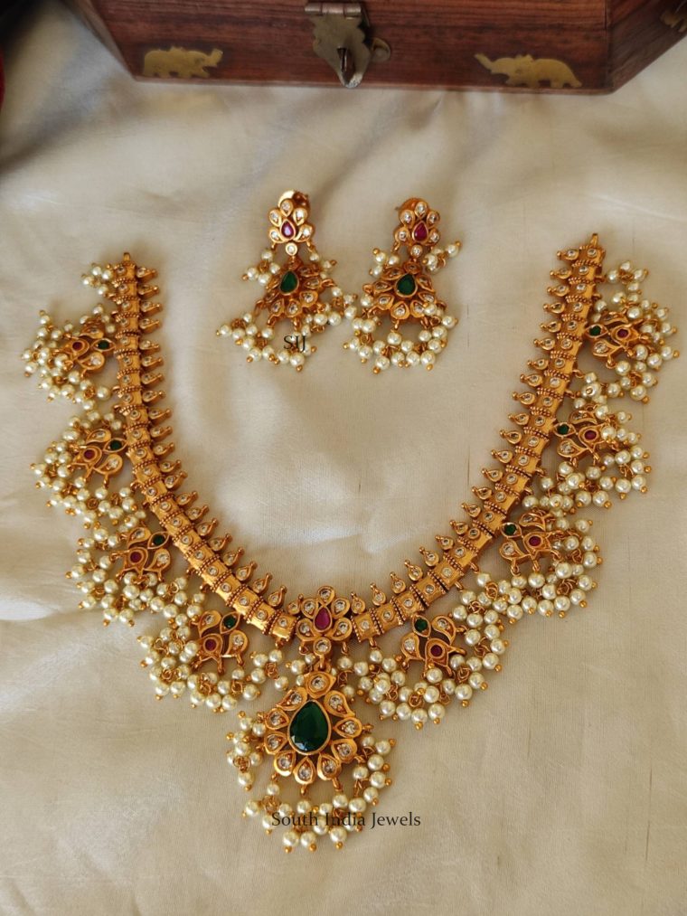 Antique Gold Guttapusalu Necklace