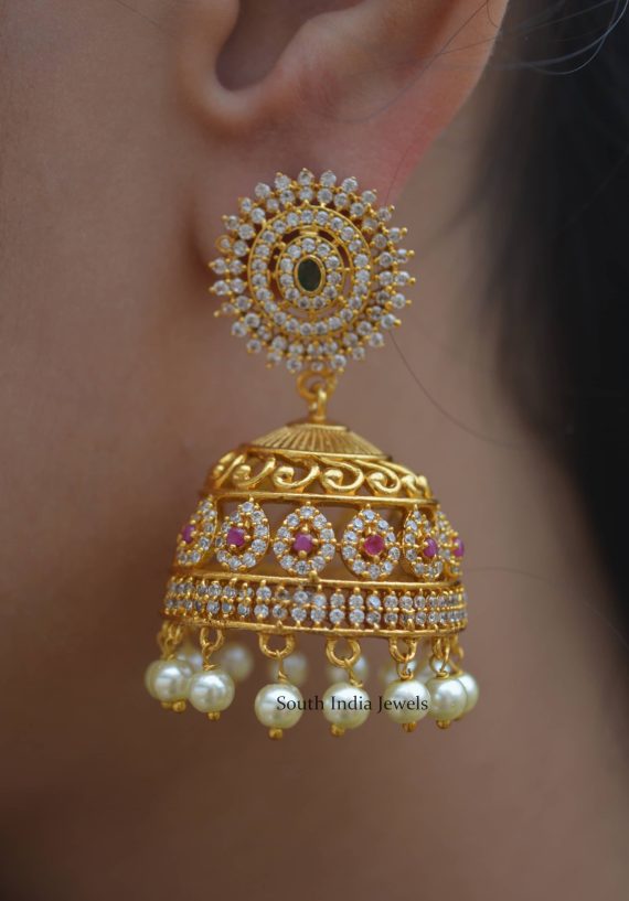 AD Design Jhumkas- South India Jewels -Online Shop