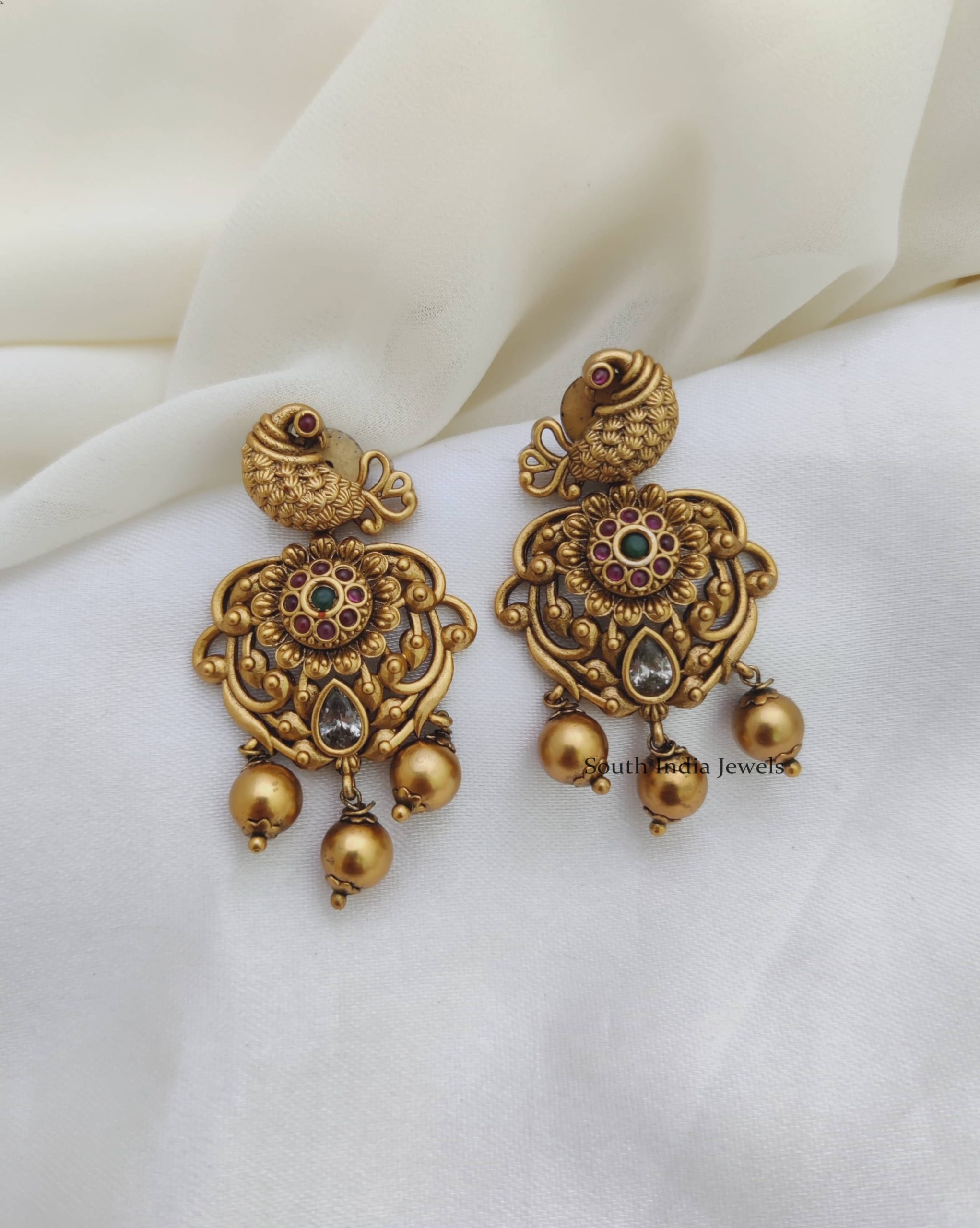 Attractive Peacock Design Earrings