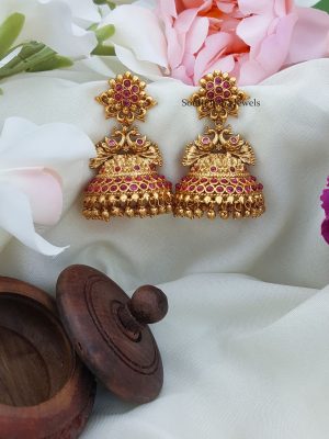 Beautiful Peacock Design Jhumkas