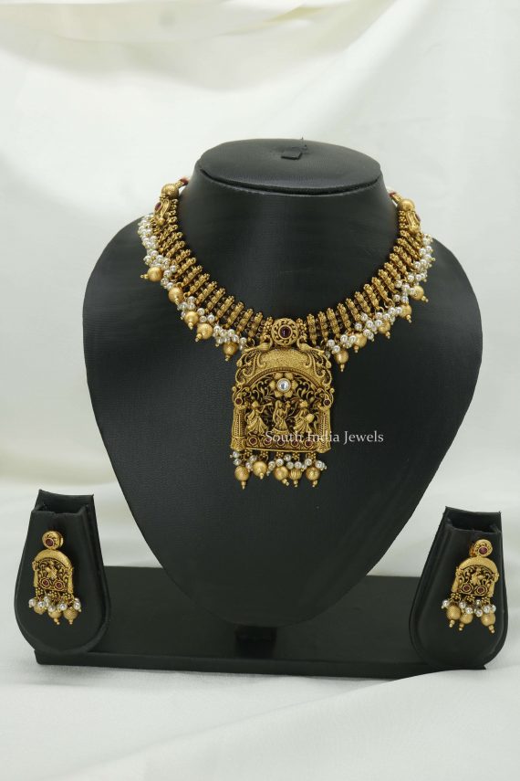 Bharat Design Temple Necklace Set (5)