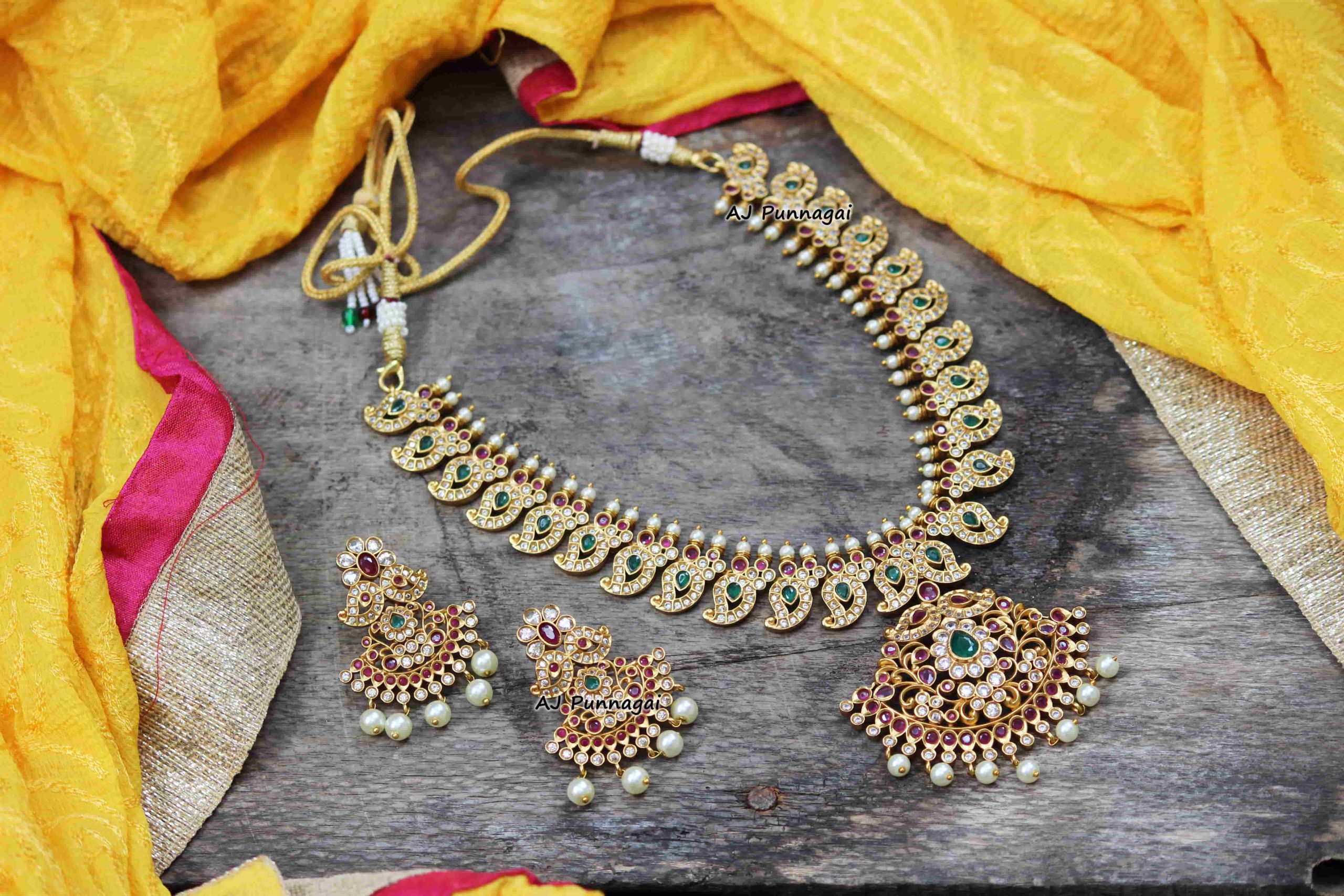 Classy Traditional AD Mango Necklace..