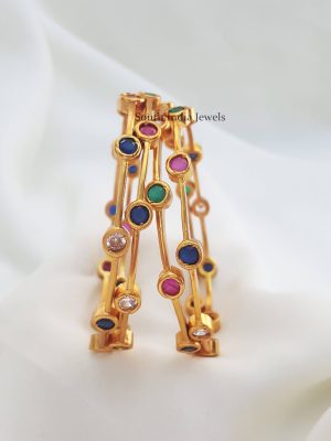 Dazzling AD Stone Bangle Set (3)