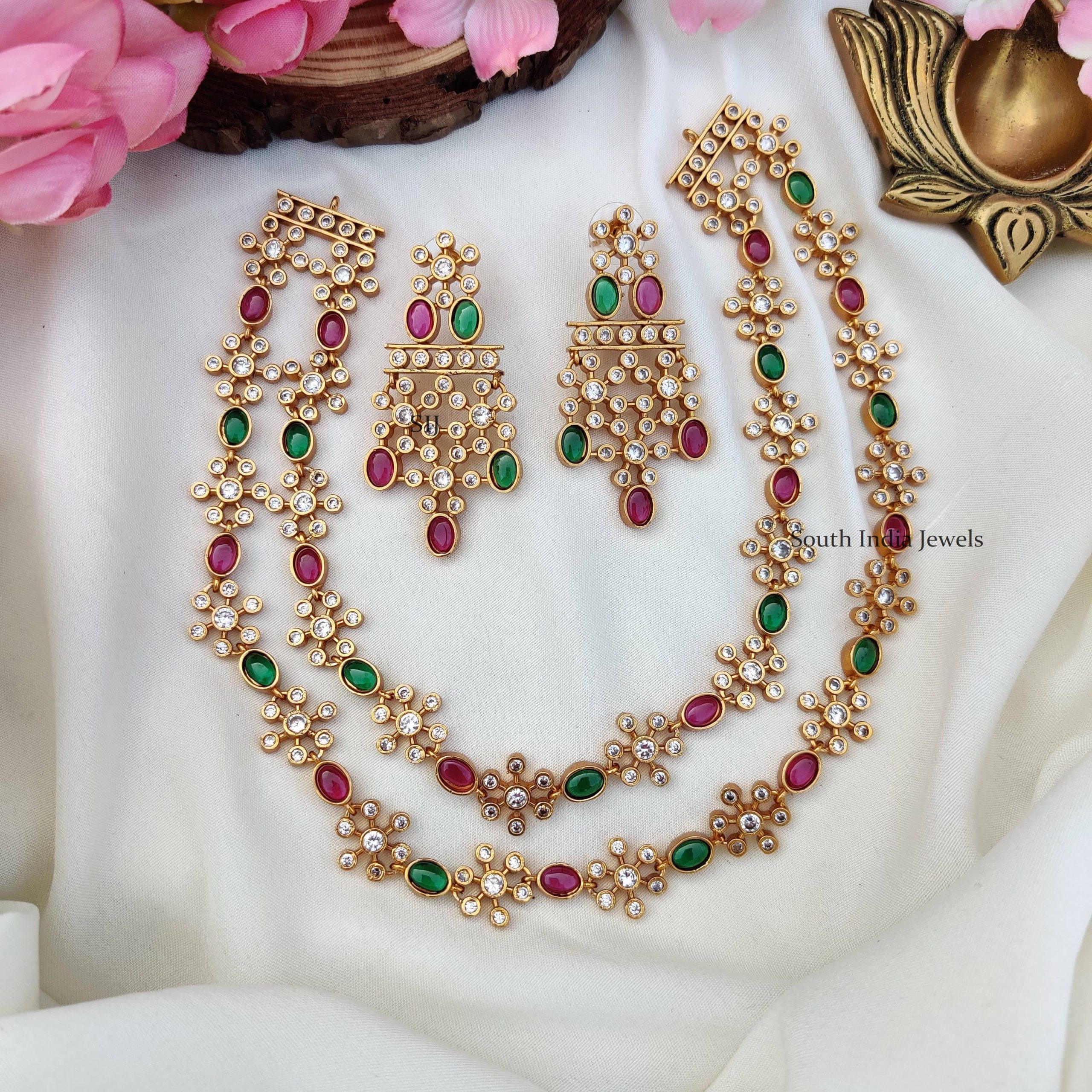 Floral Design Two Layered Necklace