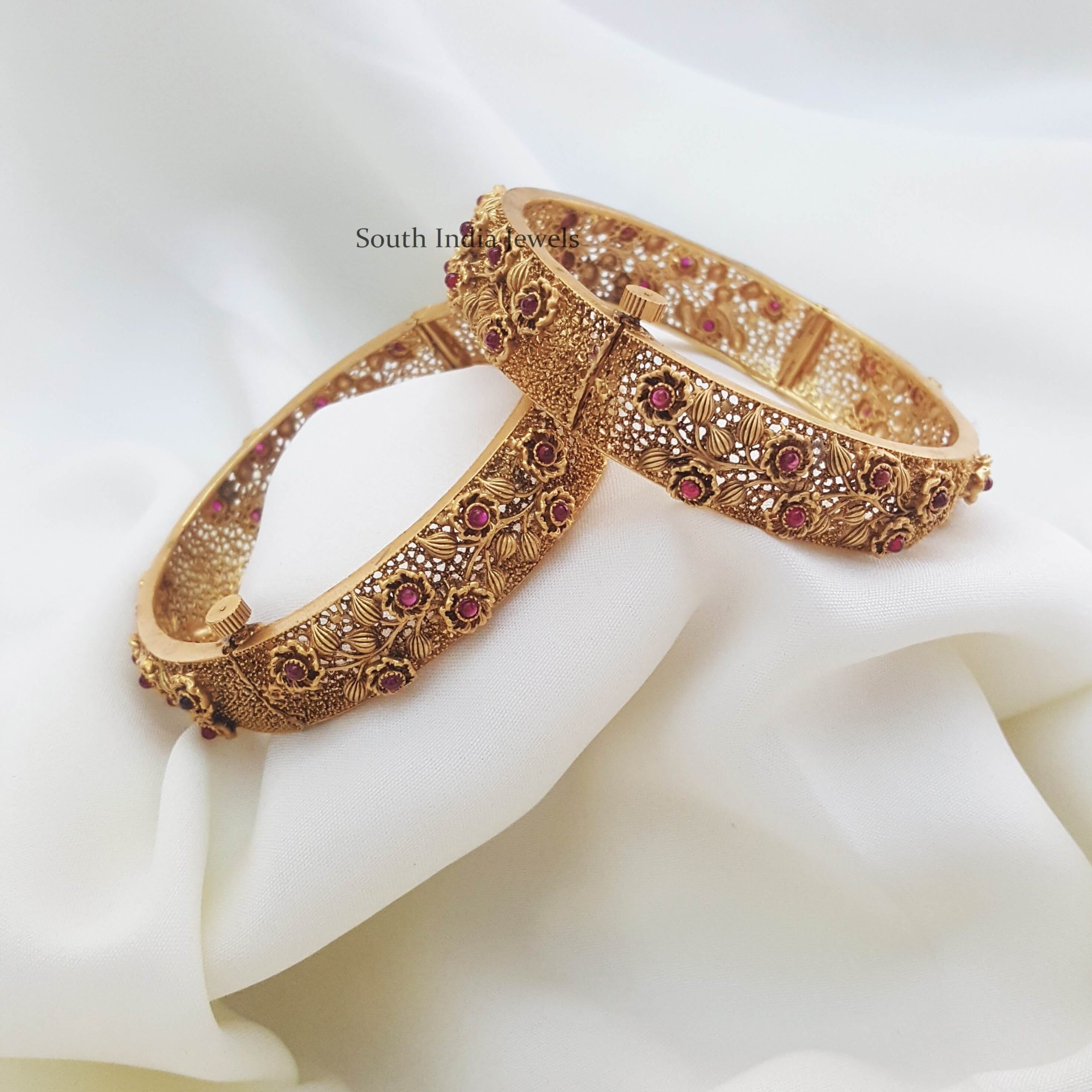 Floral Openable Bangles (3)