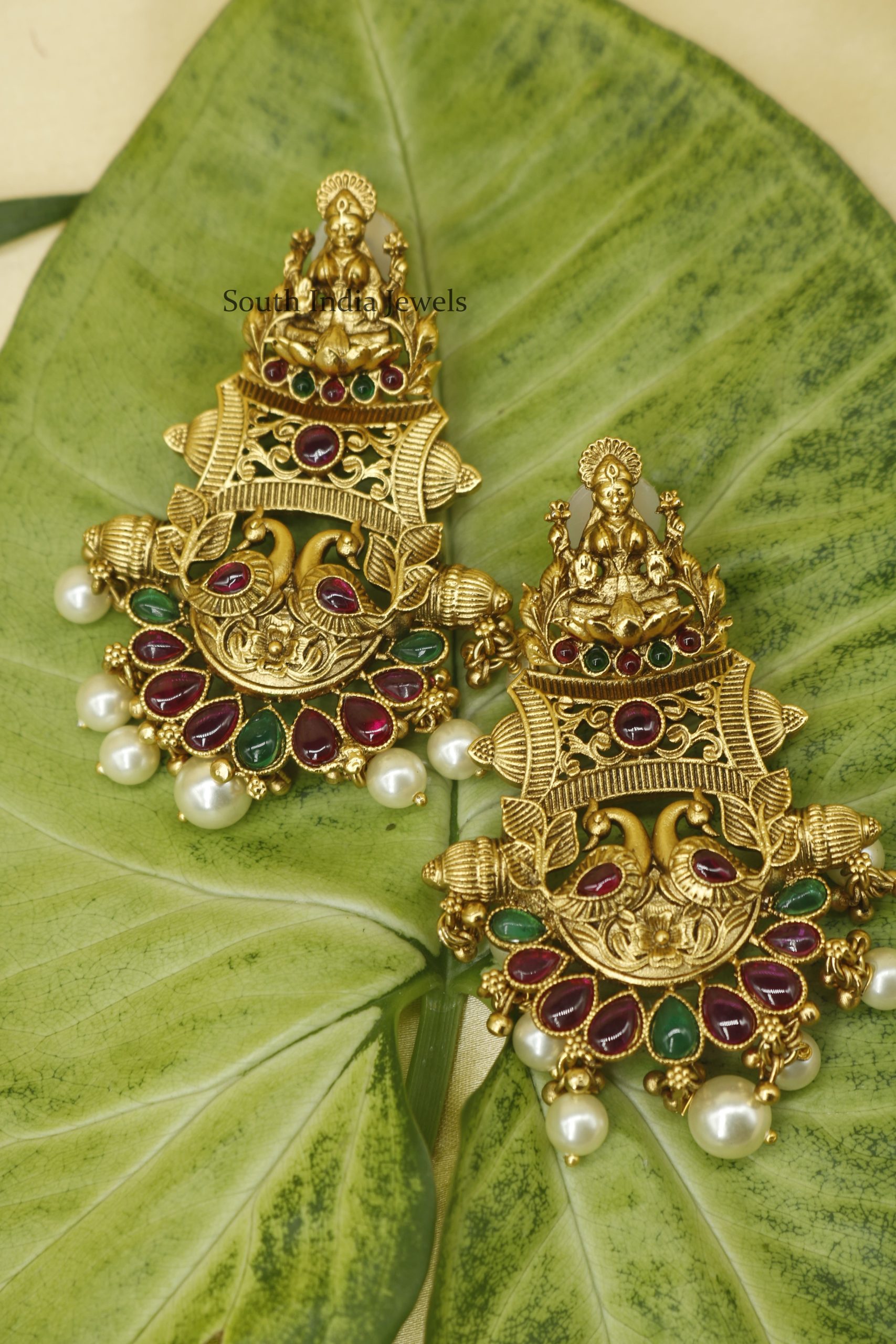 Goddess Lakshmi Temple Earrings