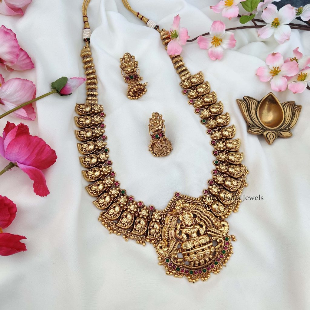 Grand Bridal Lakshmi Jhumkas - South India Jewels