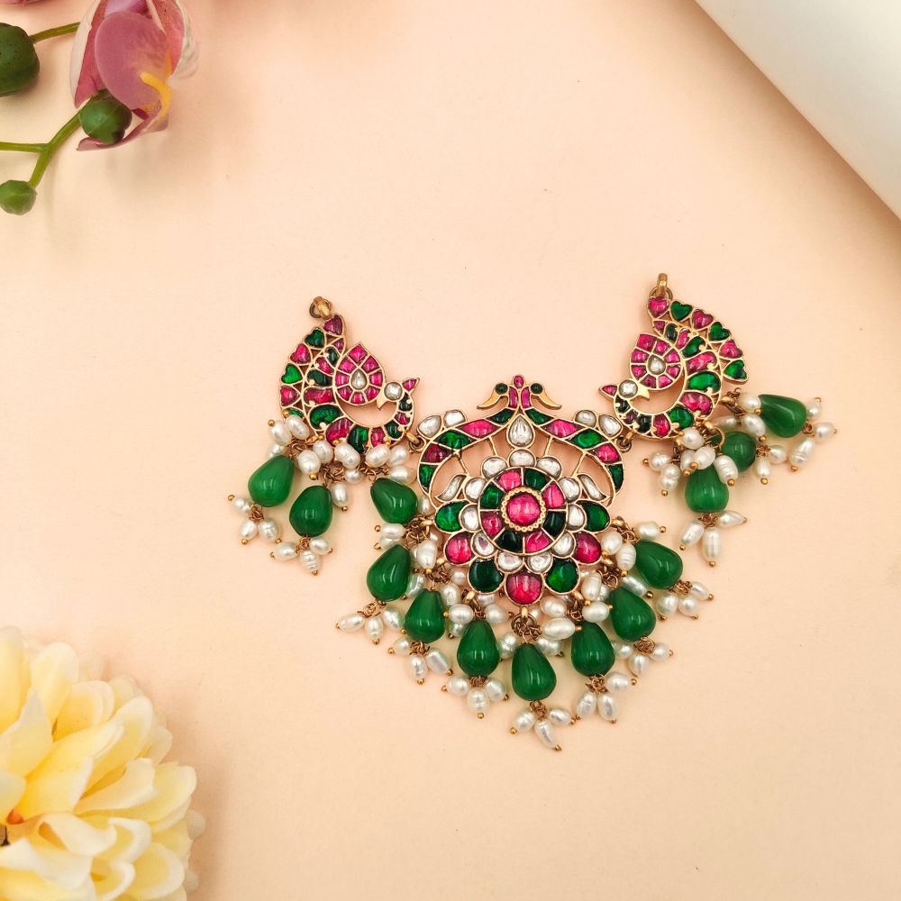 Jadau Kundan Peacock Choker