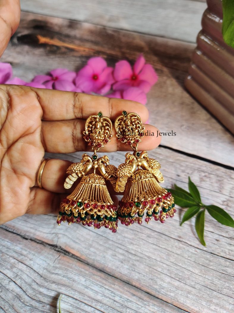 Lakshmi Peacock Jhumkas