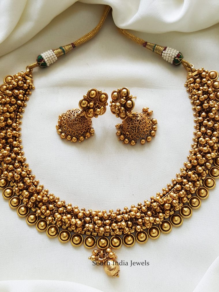 Marvelous Gold Beaded Necklace