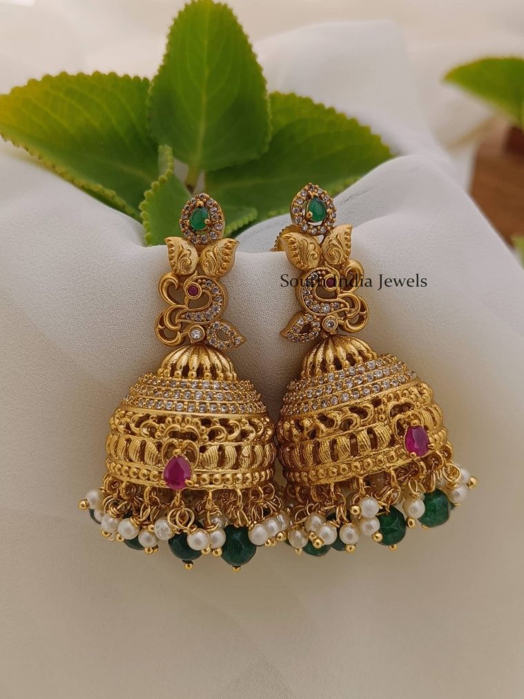 Peacock AD Design Jhumkas