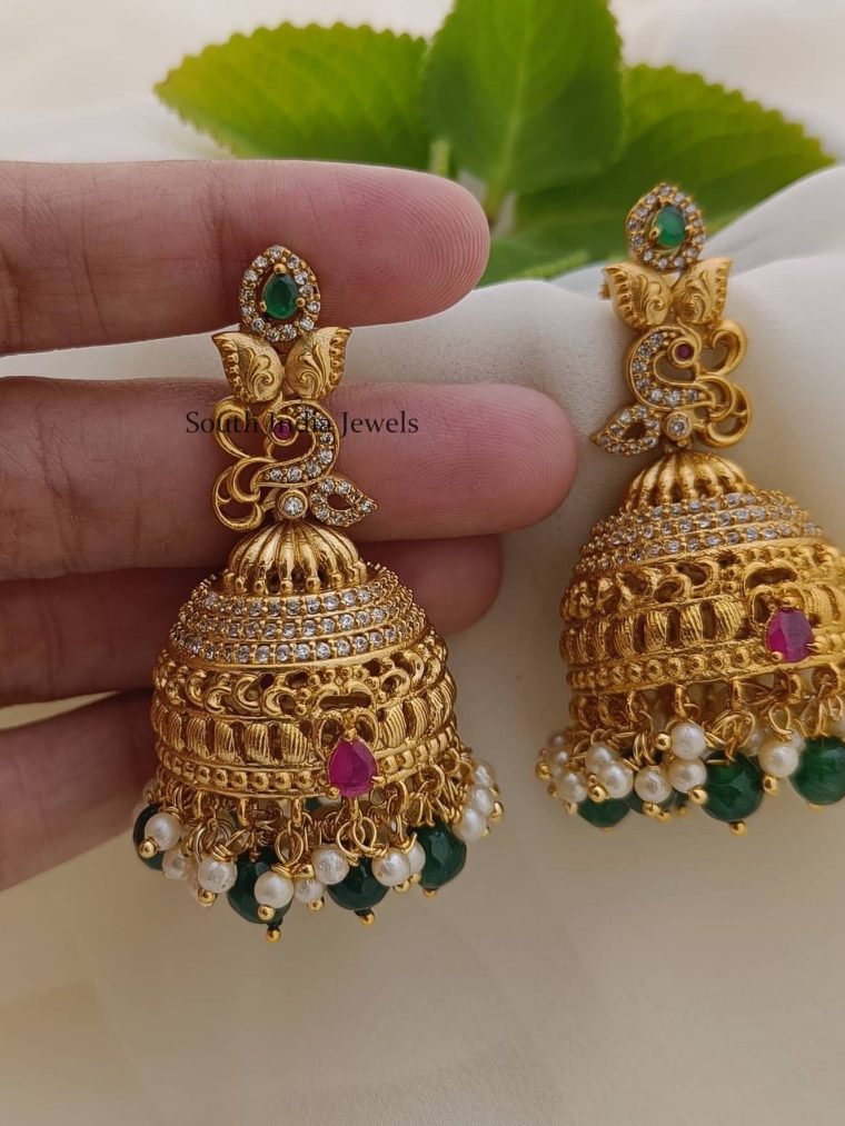 Peacock AD Design Jhumkas