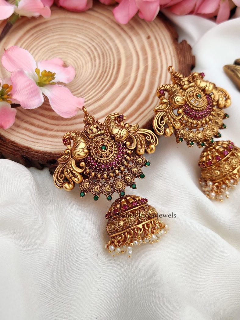 Rich Bridal Lakshmi Jhumkas (2)