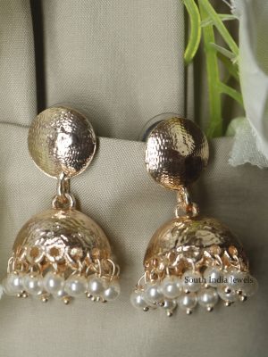 Stylish Rose Gold Design Jhumkas